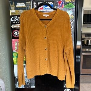 Madewell mustard cardigan